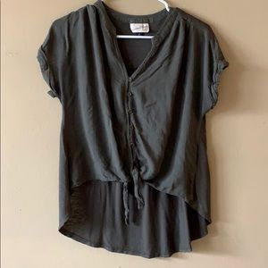 Olive green crop top
